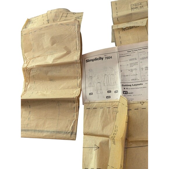 Simplicity Sewing Pattern Womens Skirt 7604 Size 12 Waist 26.5" CUT No Rips Slim - Picture 6 of 6